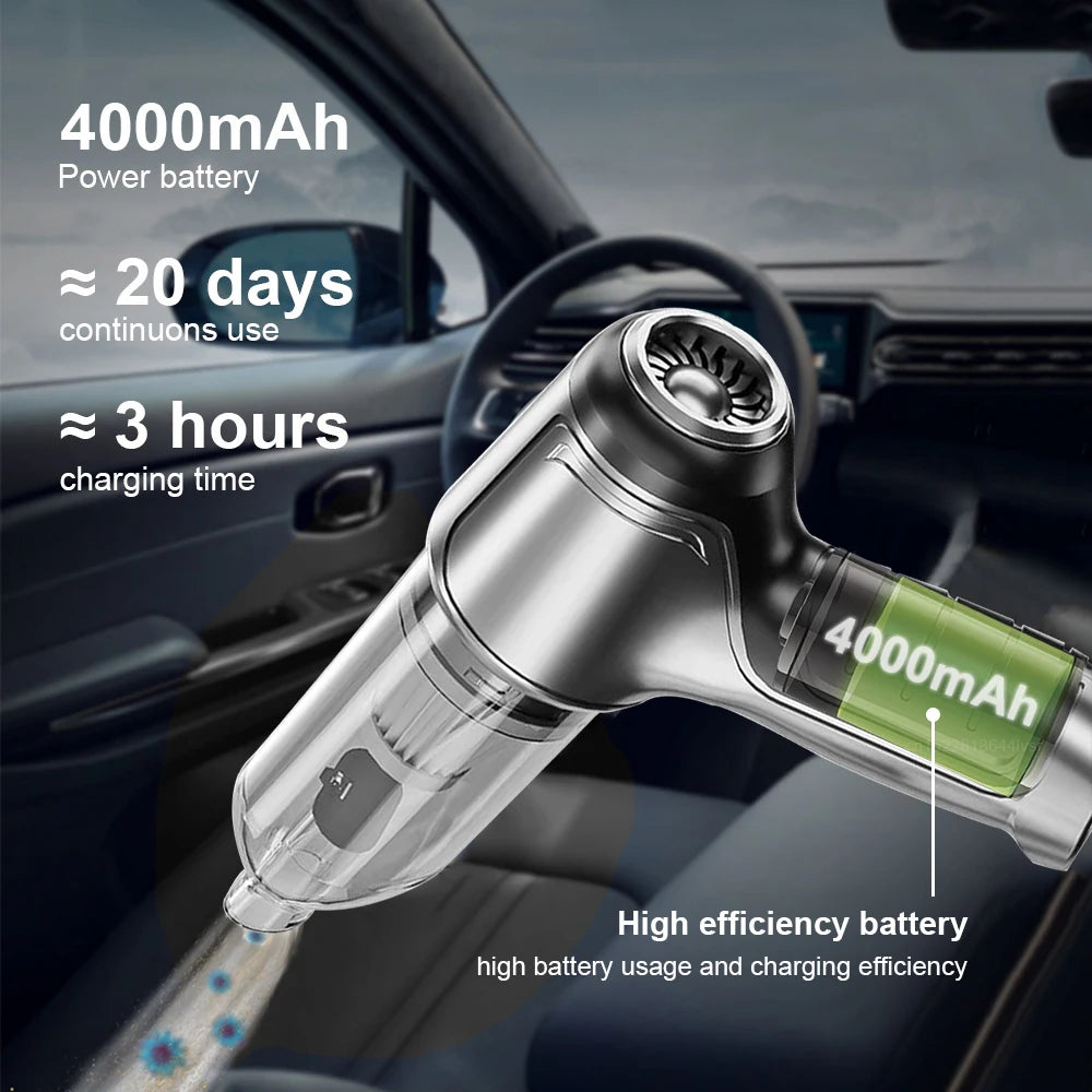 RIMKA ProClean™ – Aspirateur voiture sans fil avec batterie 4 000 mAh