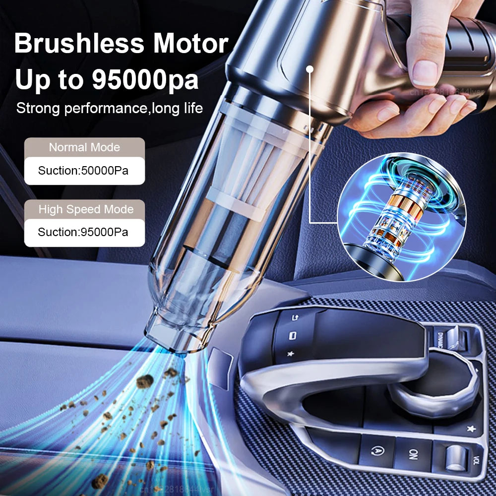 RIMKA ProClean™ – Aspirateur voiture sans fil, moteur brushless jusqu’à 95 000 Pa
